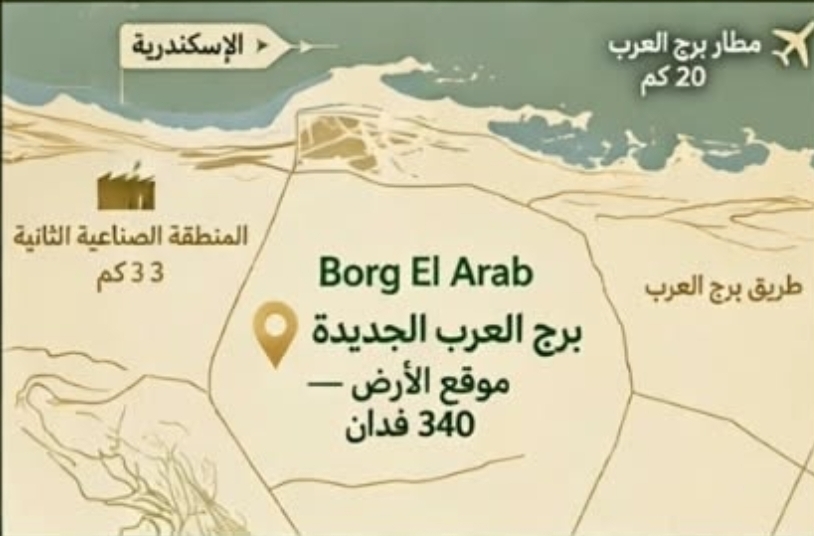 فرصة استثمارية فاخرة، أرض زراعية في برج العرب الجديدة 